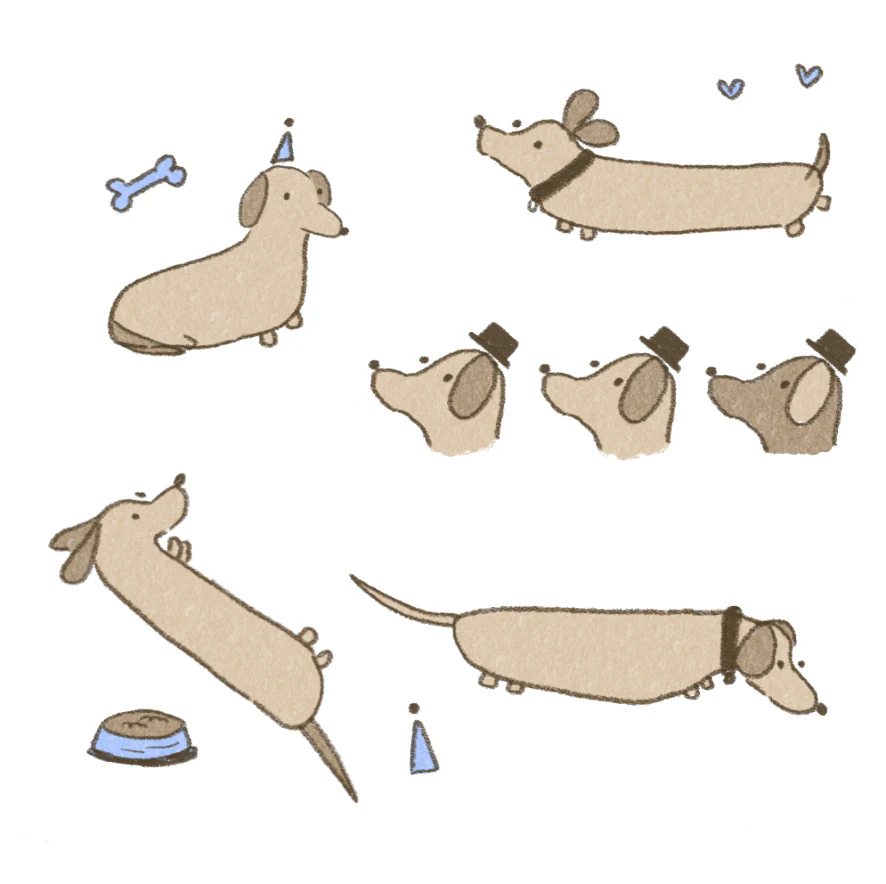 dana ate oatmeal! A Dog's Day Sticker Sheet - Image 2