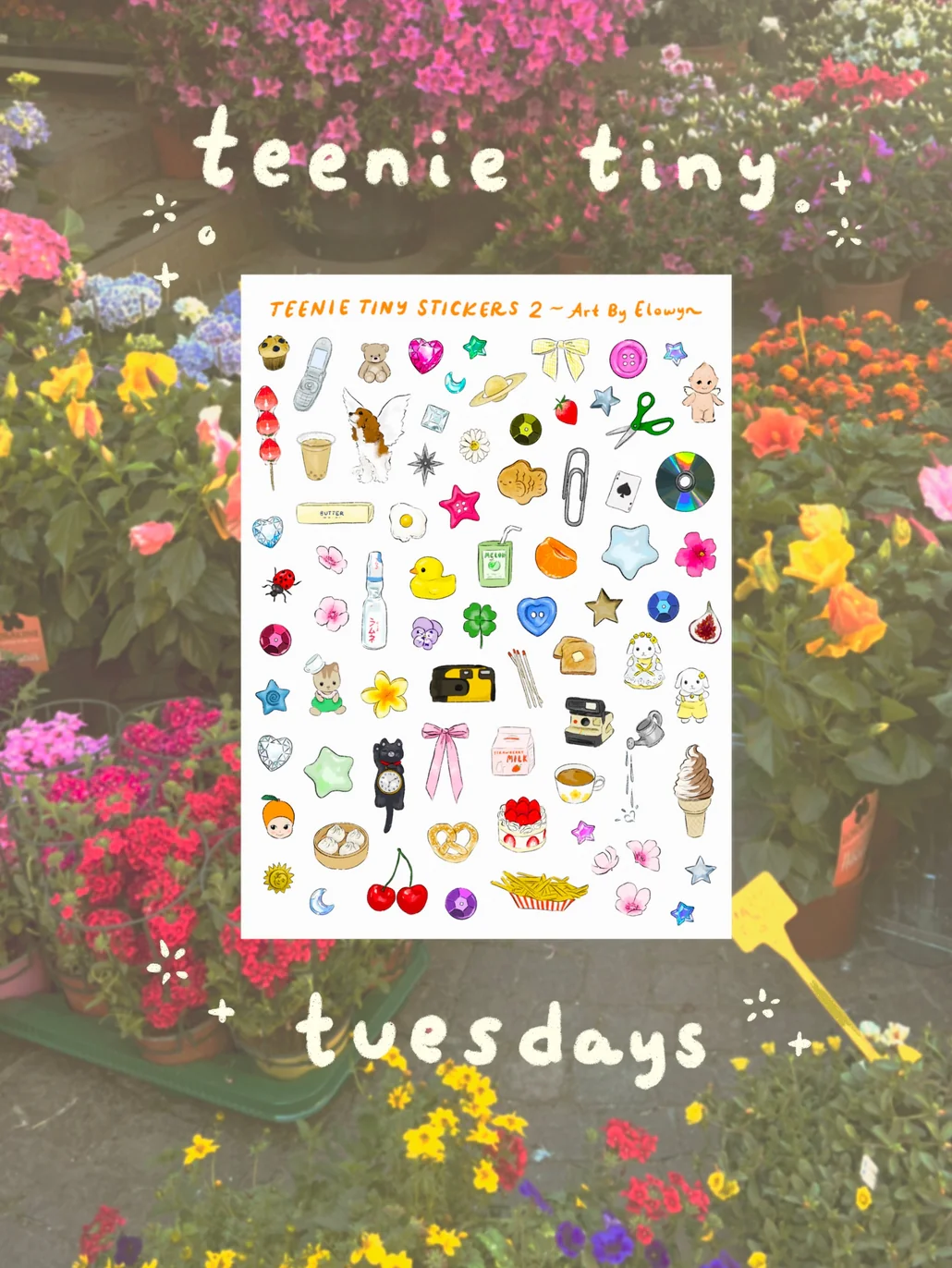 Art By Elowyn Teenie Tiny Stickers 2 Sheet - 5" x 7" Sticker Sheet - Image 2