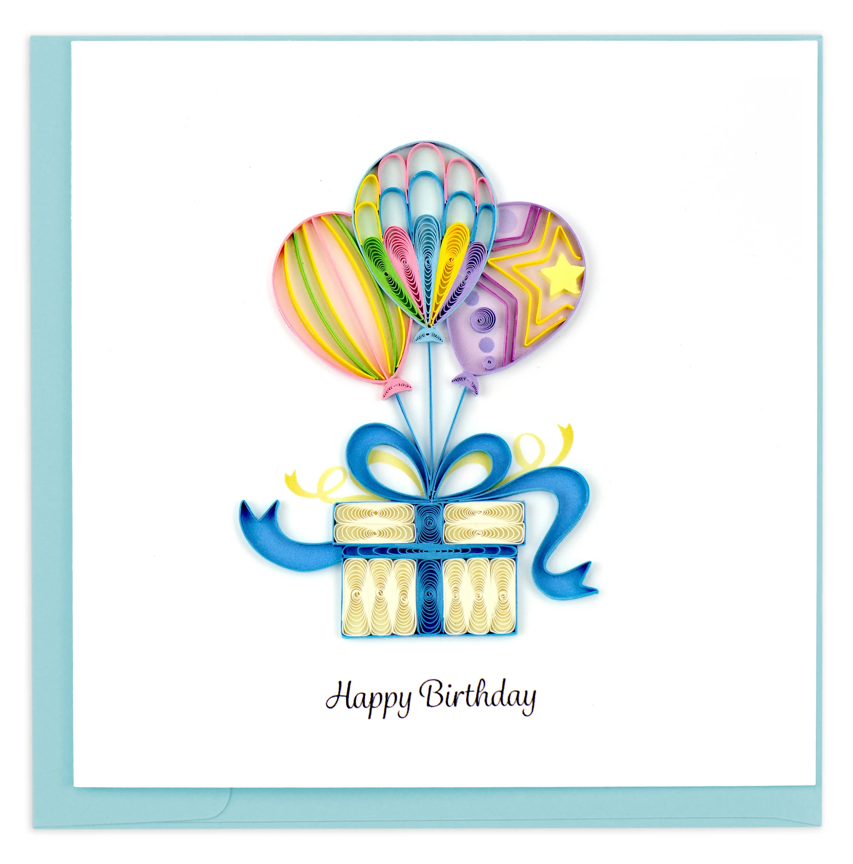 Quilled Balloon Surprise Greeting Card