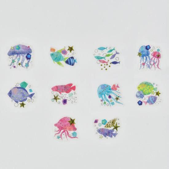 Bande Washi Tape Sticker Rolls - kalo - Sparkle of the Sea - Image 3