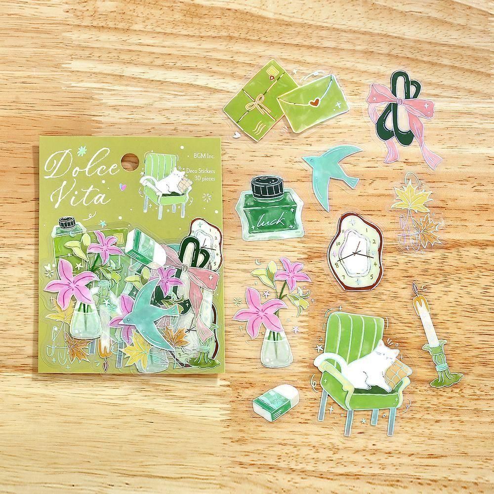 BGM Clear Flake Stickers - Dolce Vita - A Letter of Happiness - Image 2
