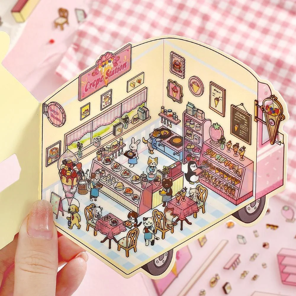 BGM Diorama 2.5D Stickers - Vol. 3 - Crepe Shop - Image 6
