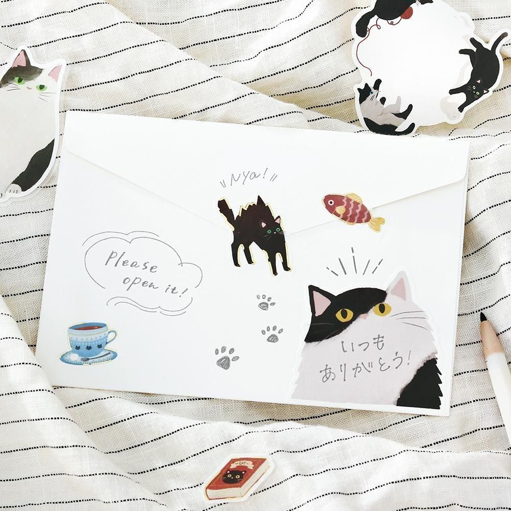 BGM Memo Stickers - Cat Diary - Black - Image 5