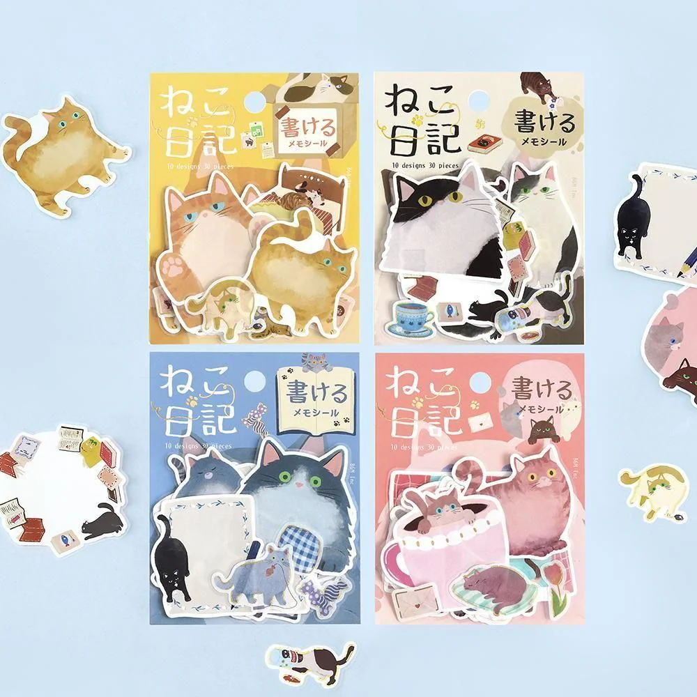 BGM Memo Stickers - Cat Diary - Black - Image 6