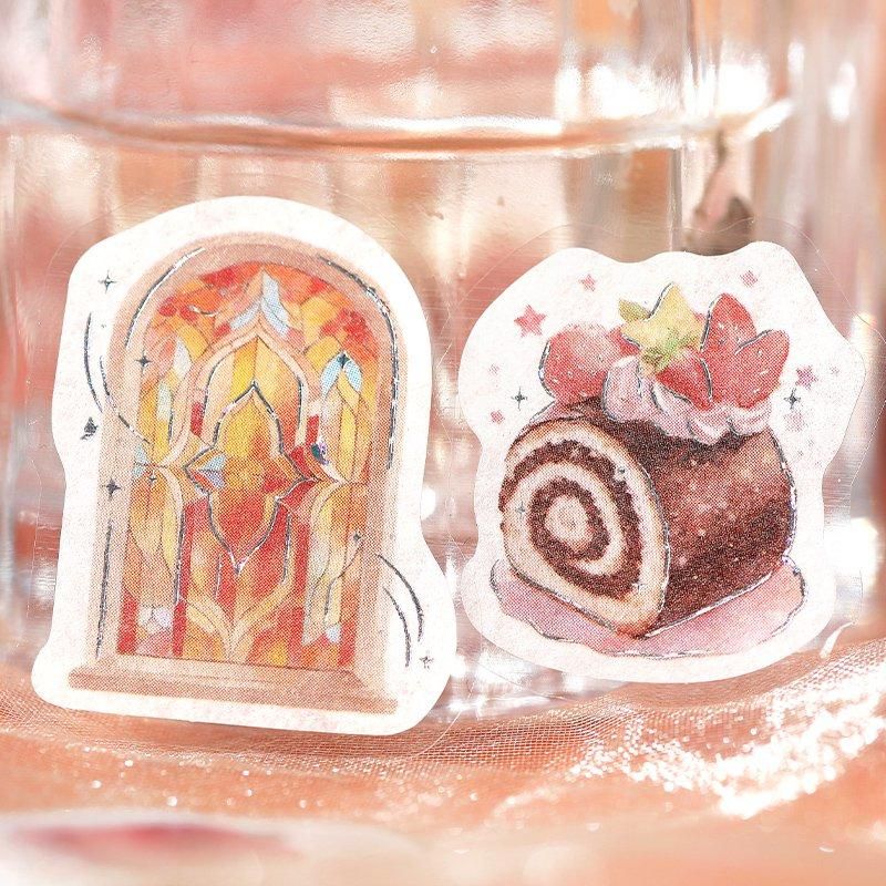 BGM Planner Sticker Flakes - Coffee a la mode - Akaneiro Sunset - Image 6