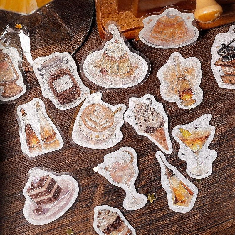BGM Planner Sticker Flakes - Coffee a la mode - Starry Glow of Dusk - Image 6