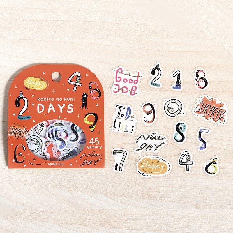 BGM Planner Sticker Flakes - Kobito no Kuni - Days - Image 2