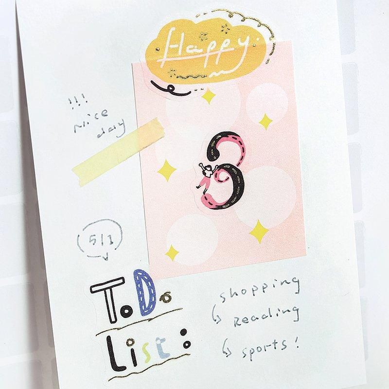 BGM Planner Sticker Flakes - Kobito no Kuni - Days - Image 5