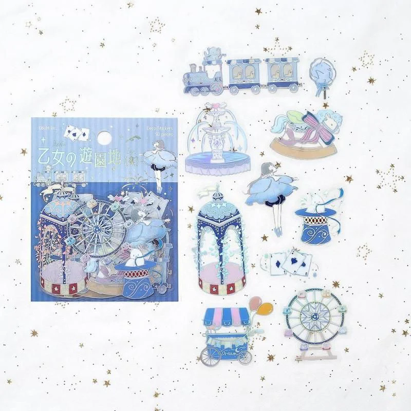 BGM Planner Sticker Flakes - Maiden's Amusement Park - Raku - Image 3