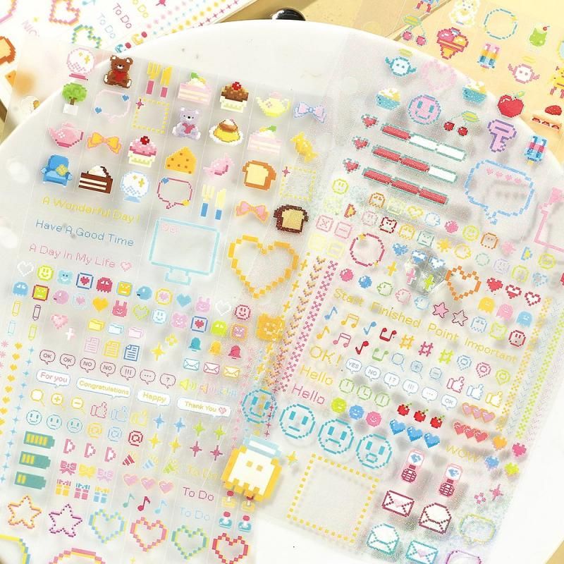 BGM Planner Sticker Sheet - Pixel Painting - Image 5