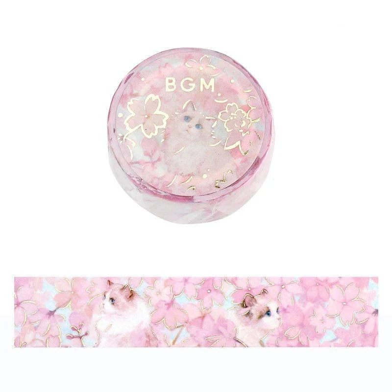 BGM Washi Tape - Flowers & Cats - Blossom