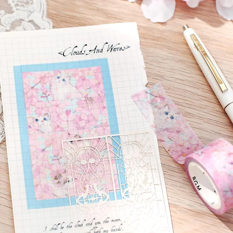 BGM Washi Tape - Flowers & Cats - Blossom - Image 3