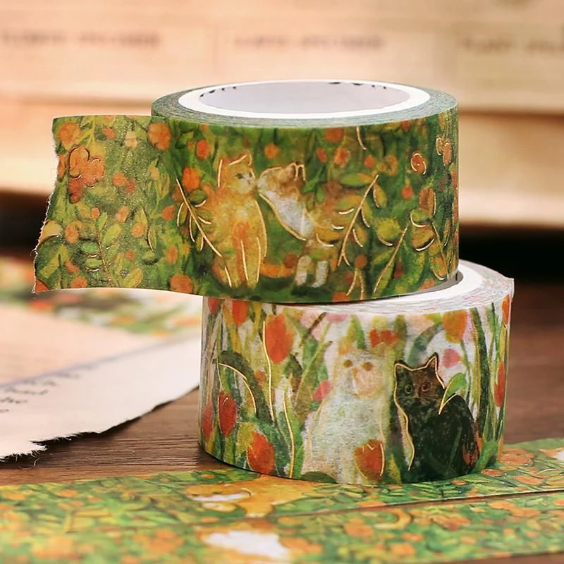 BGM Washi Tape - Flowers & Cats - Find Me - Image 3