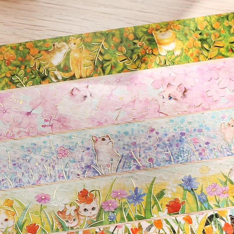 BGM Washi Tape - Flowers & Cats - Find Me - Image 4
