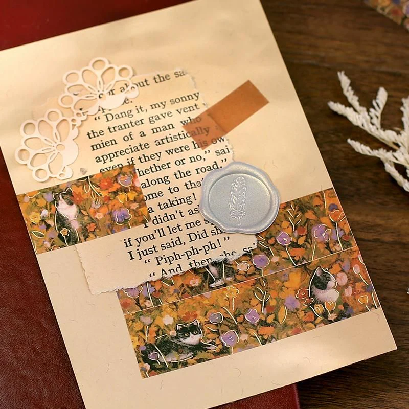 BGM Washi Tape - Flowers & Cats - Hachiware Cat - Image 3