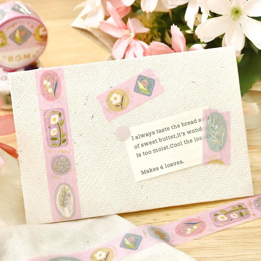 BGM Washi Tape - Life - Flower Brooch - Image 4
