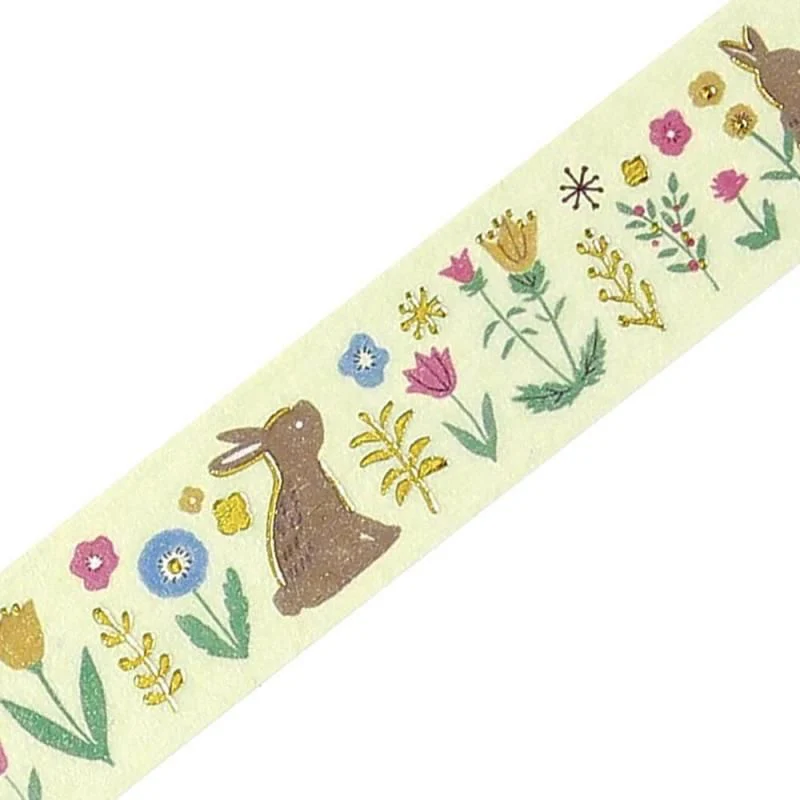 BGM Washi Tape - Nordic Forest - Flowers and Rabbits - Image 2