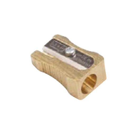 Brass Single Hole Pencil Sharpener - Wedge