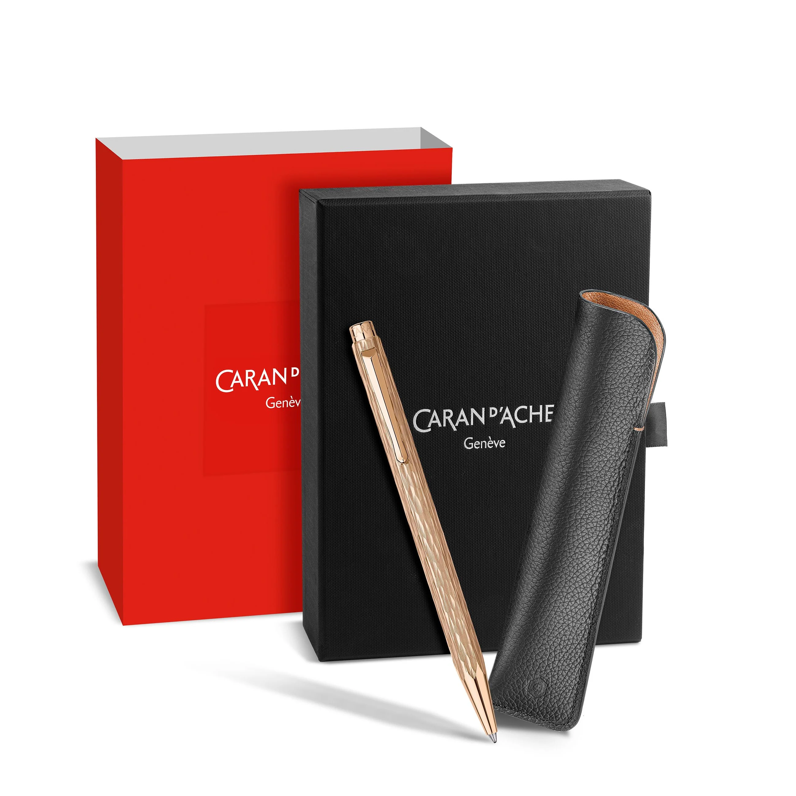 Caran d'Ache 849 Ecridor Venetian Ballpoint Pen - Chevron Rose (Gift Set) - Image 3