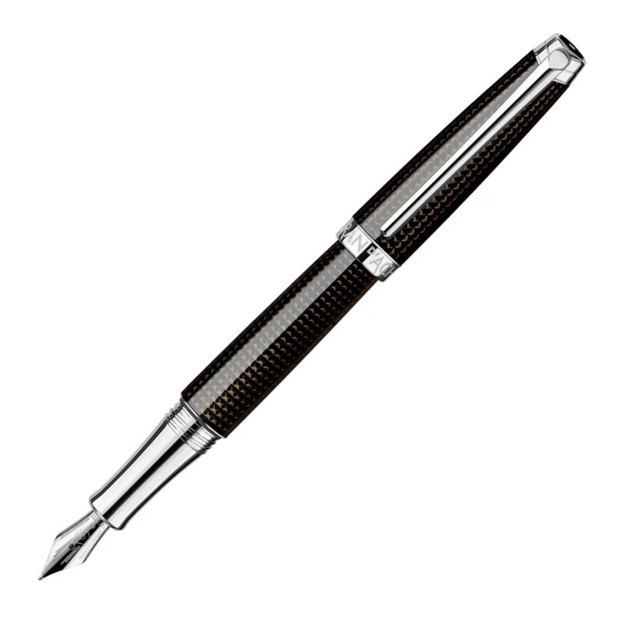 Caran d'Ache LÉMAN Fountain Pen - De Nuit w/ Silver Trim - Image 5