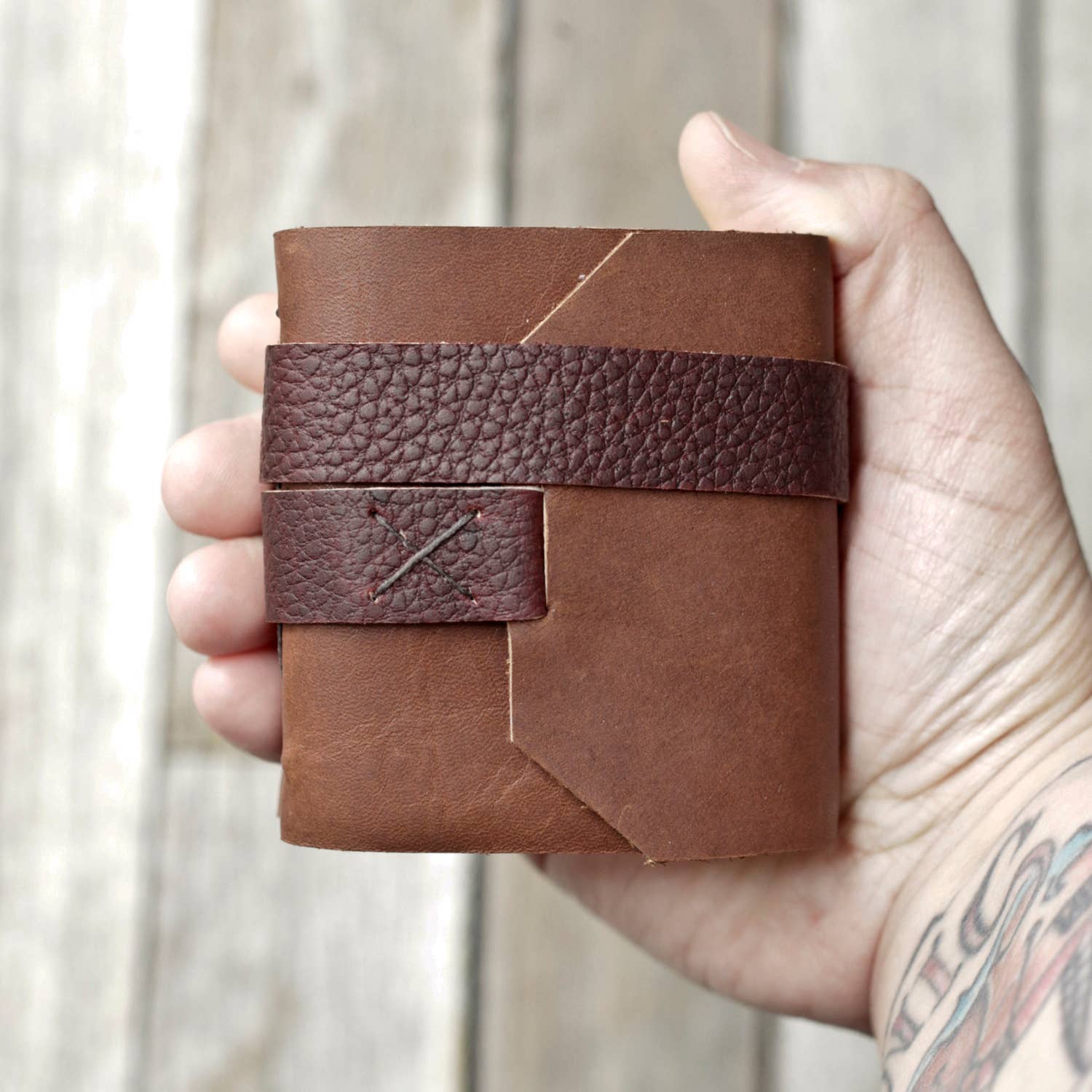 Chunky Leather Travel Journal: Bright White - Image 3
