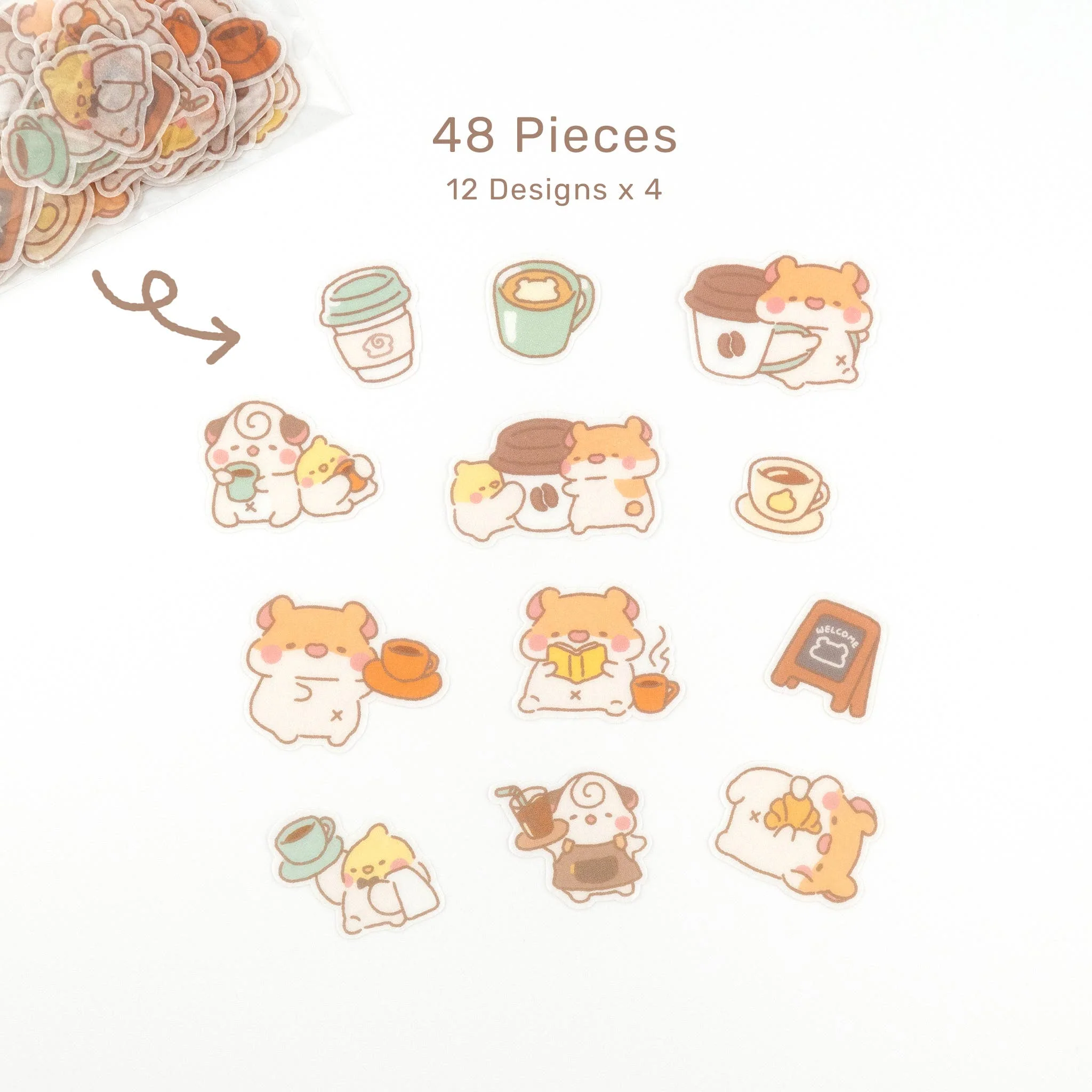 Studio Enon Coffee Shop Washi Sticker Flakes - Image 2