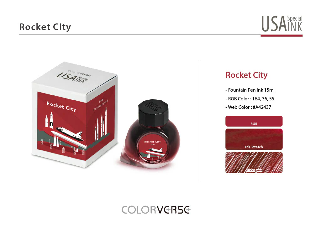 Colorverse USA Rocket City (Alabama) - 15ml Bottled Ink - Image 2