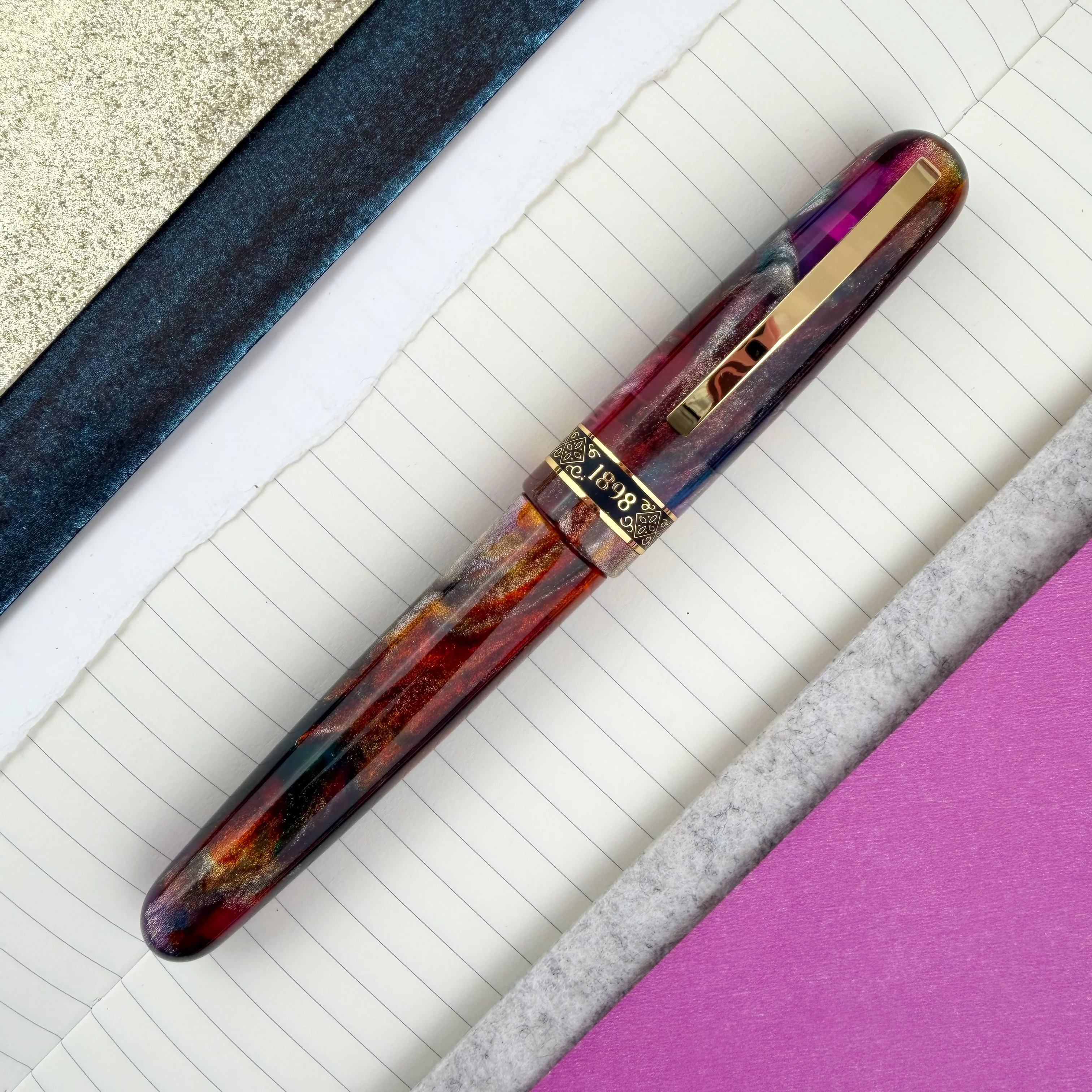 Conklin 1898 Fountain Pen - Primary Manipulation 5.0 w/Gold Trim (Special Edition) - Image 2