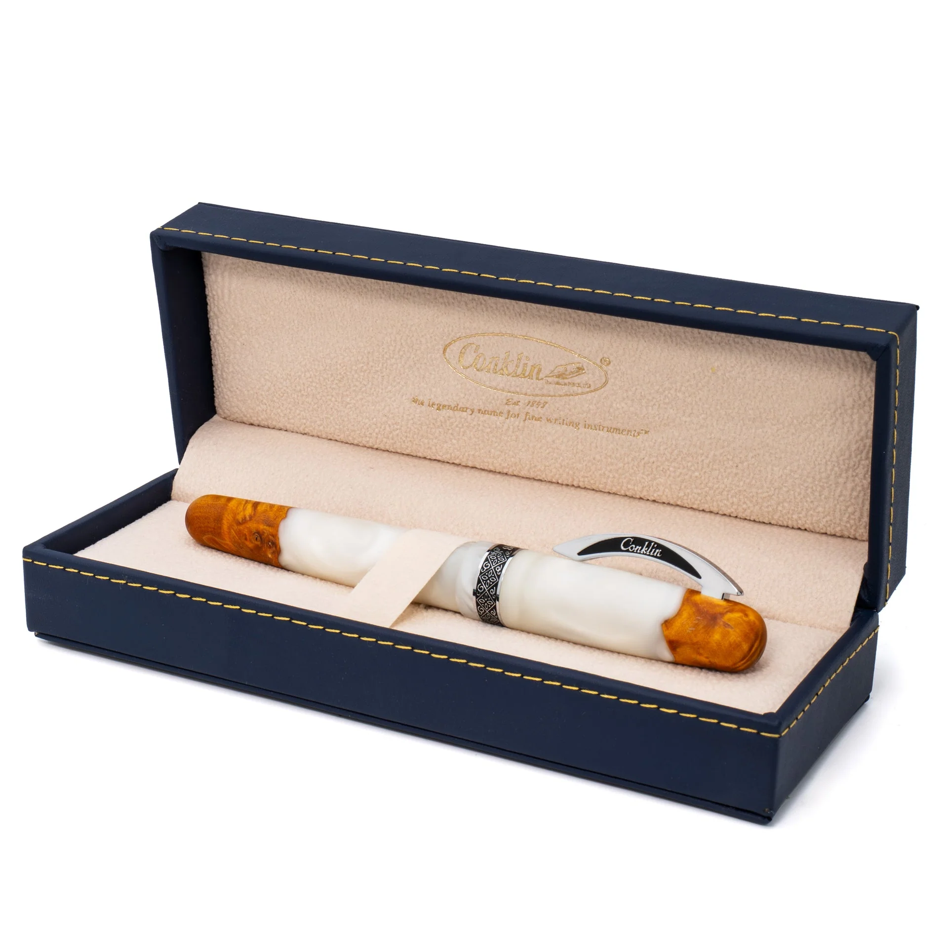 Conklin 1898 Spectra Fusion Fountain Pen - White Chrome (Limited Edition) - Image 6