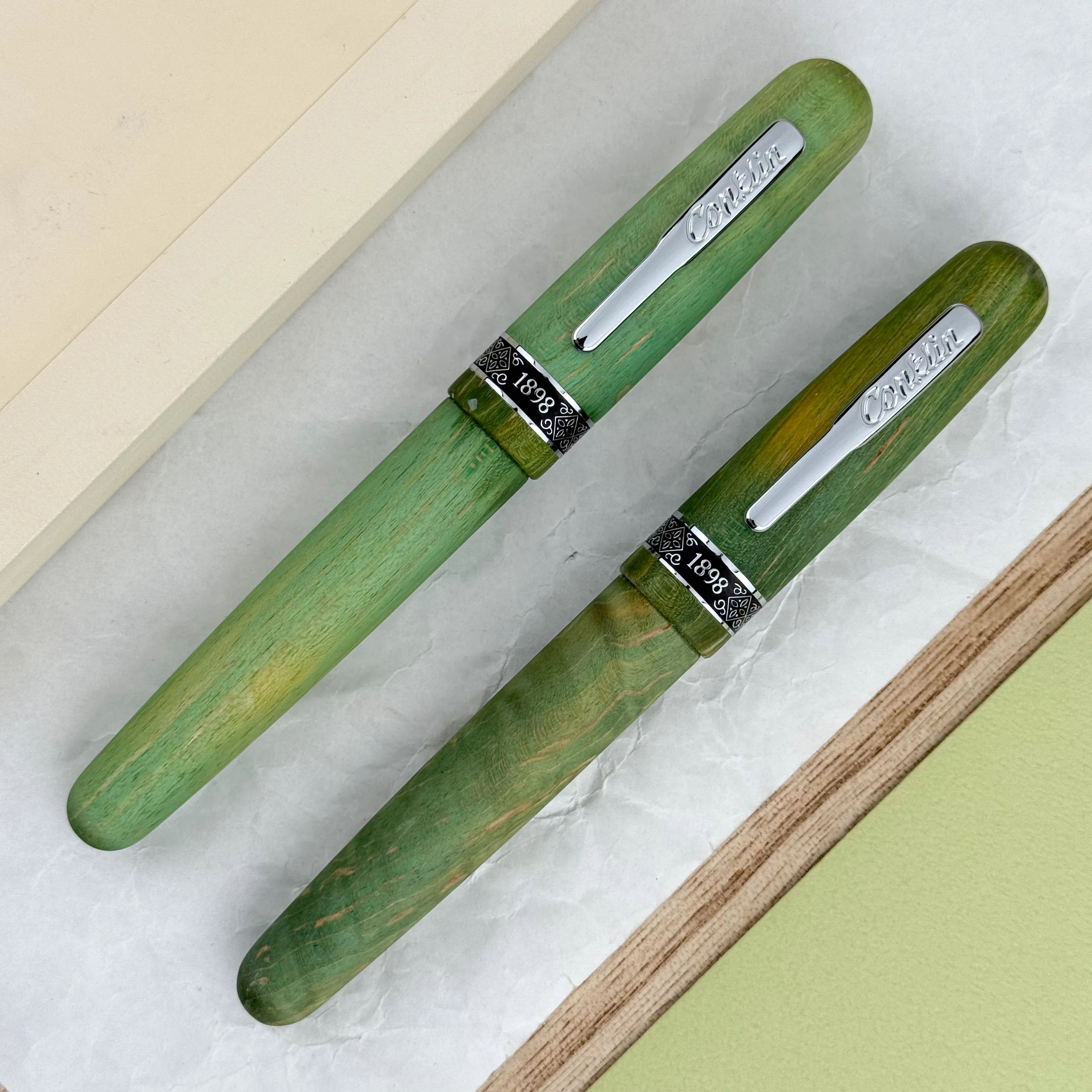 Conklin 1898 Stabilized Wood Fountain Pen - Matte Green (Limited Edition) - Image 3