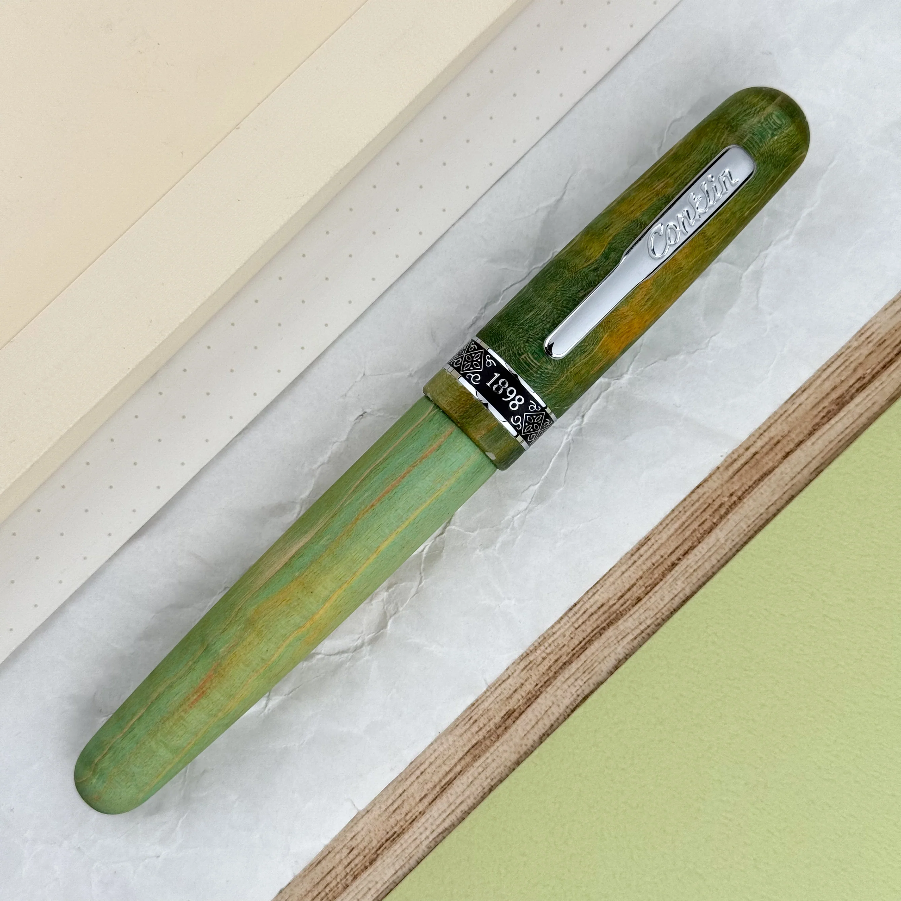 Conklin 1898 Stabilized Wood Fountain Pen - Matte Green w/ 14kt Nib (Limited Edition) - Image 2