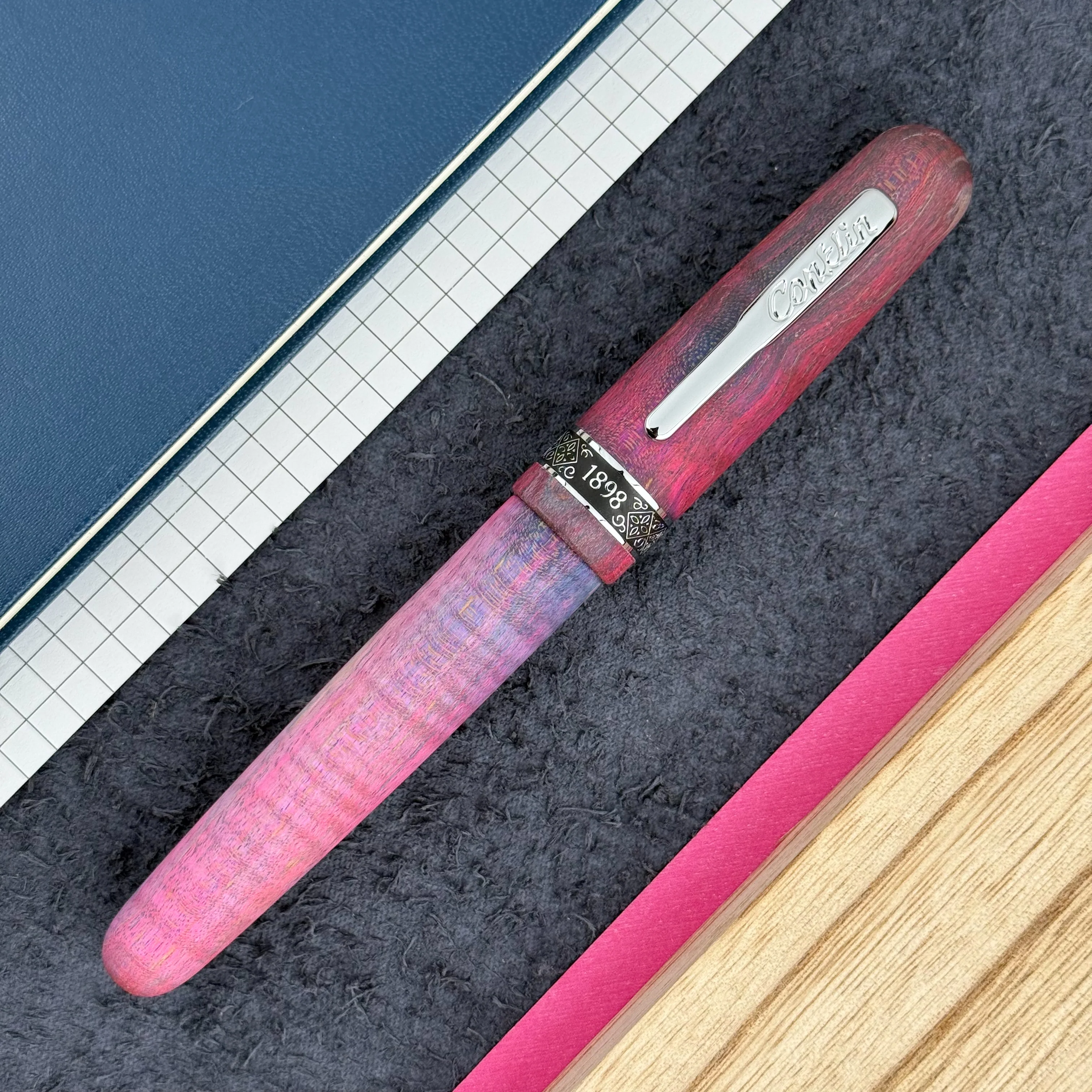 Conklin 1898 Stabilized Wood Fountain Pen - Matte Purple w/ 14kt Nib (Limited Edition) - Image 2