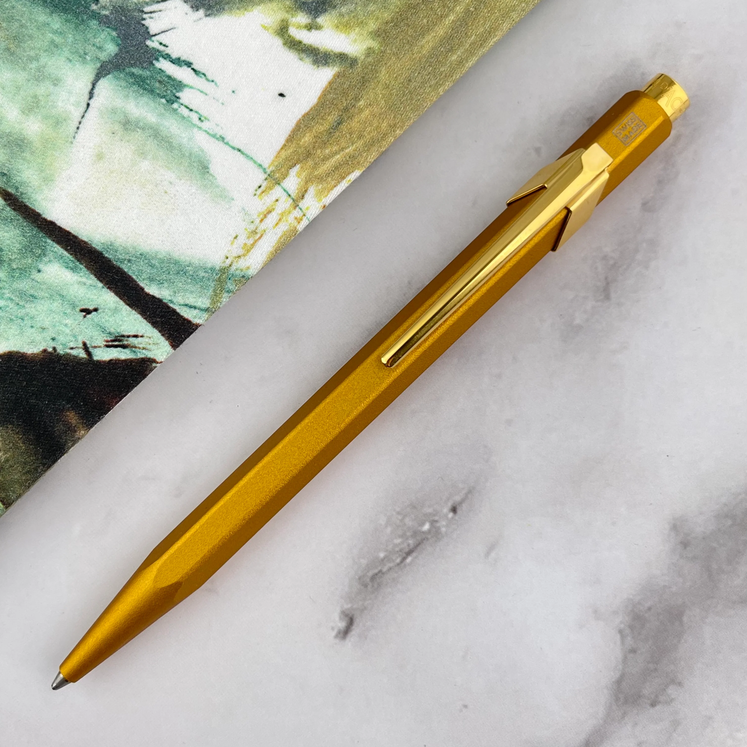 Caran d'Ache 849 Ballpoint Pen - Gold Bar - Image 2