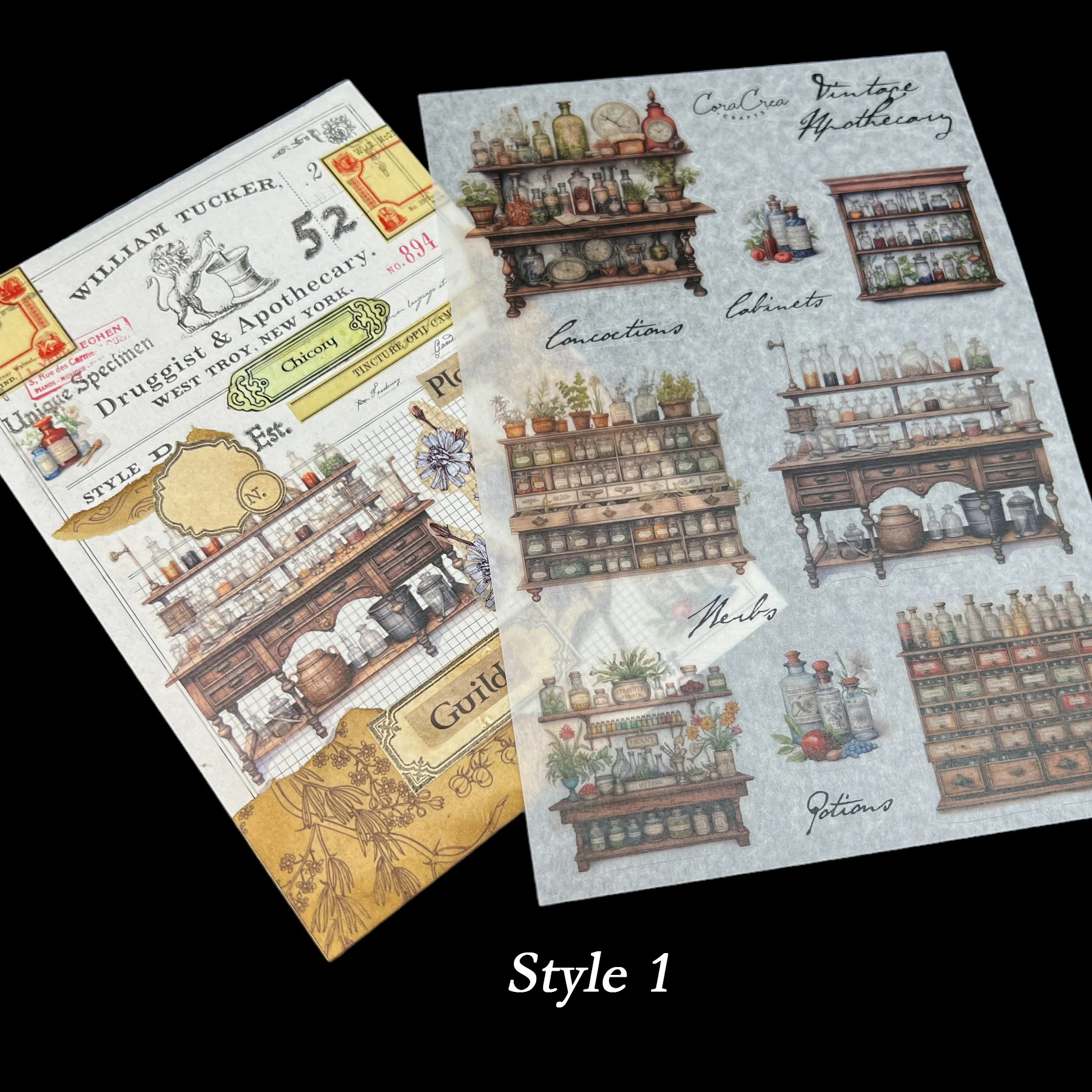 CoraCreaCrafts Sticker Sheet - Apothecary - Image 3