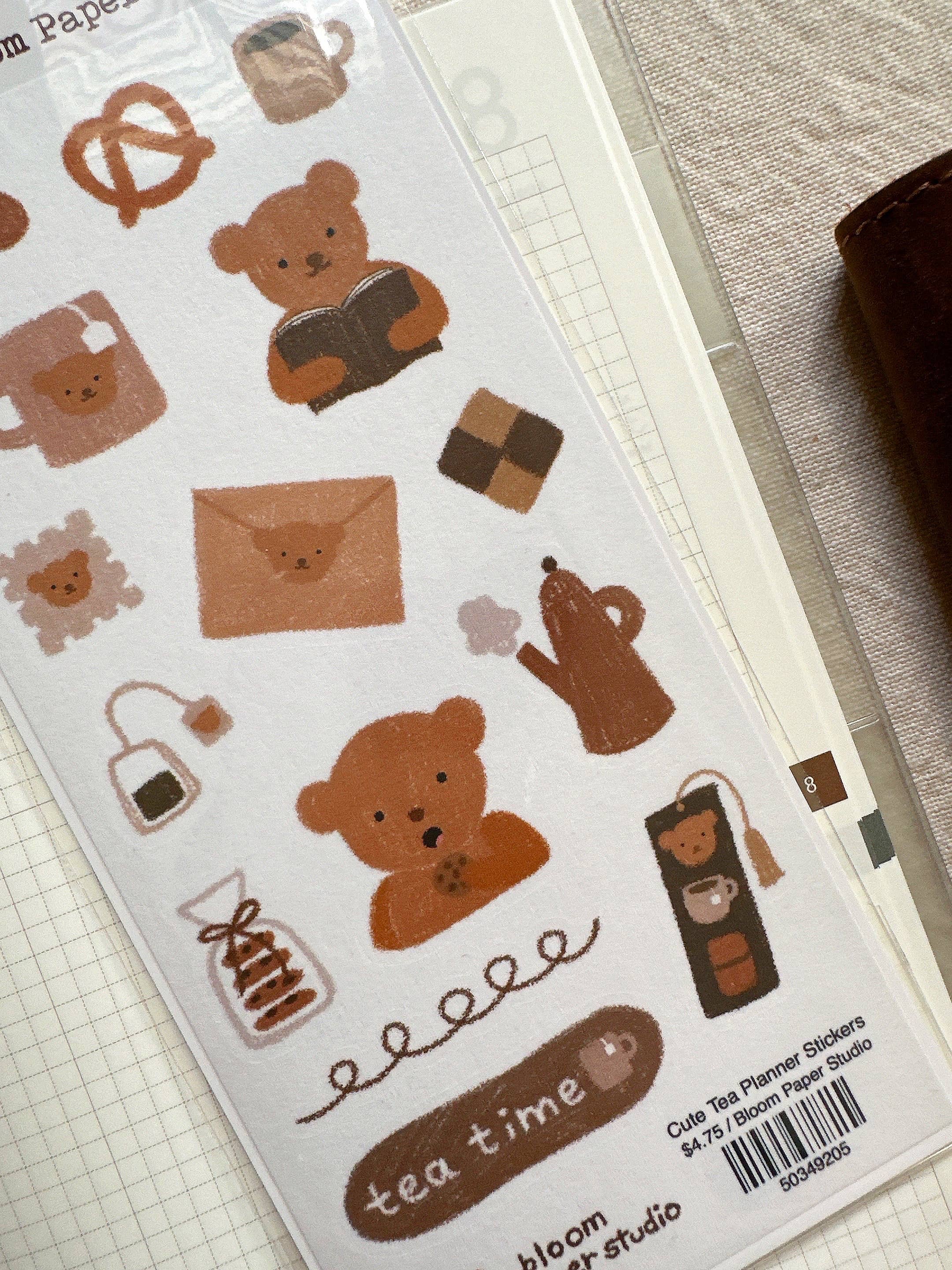 Bloom Paper Studio Cute Tea Planner Stickers - Image 2