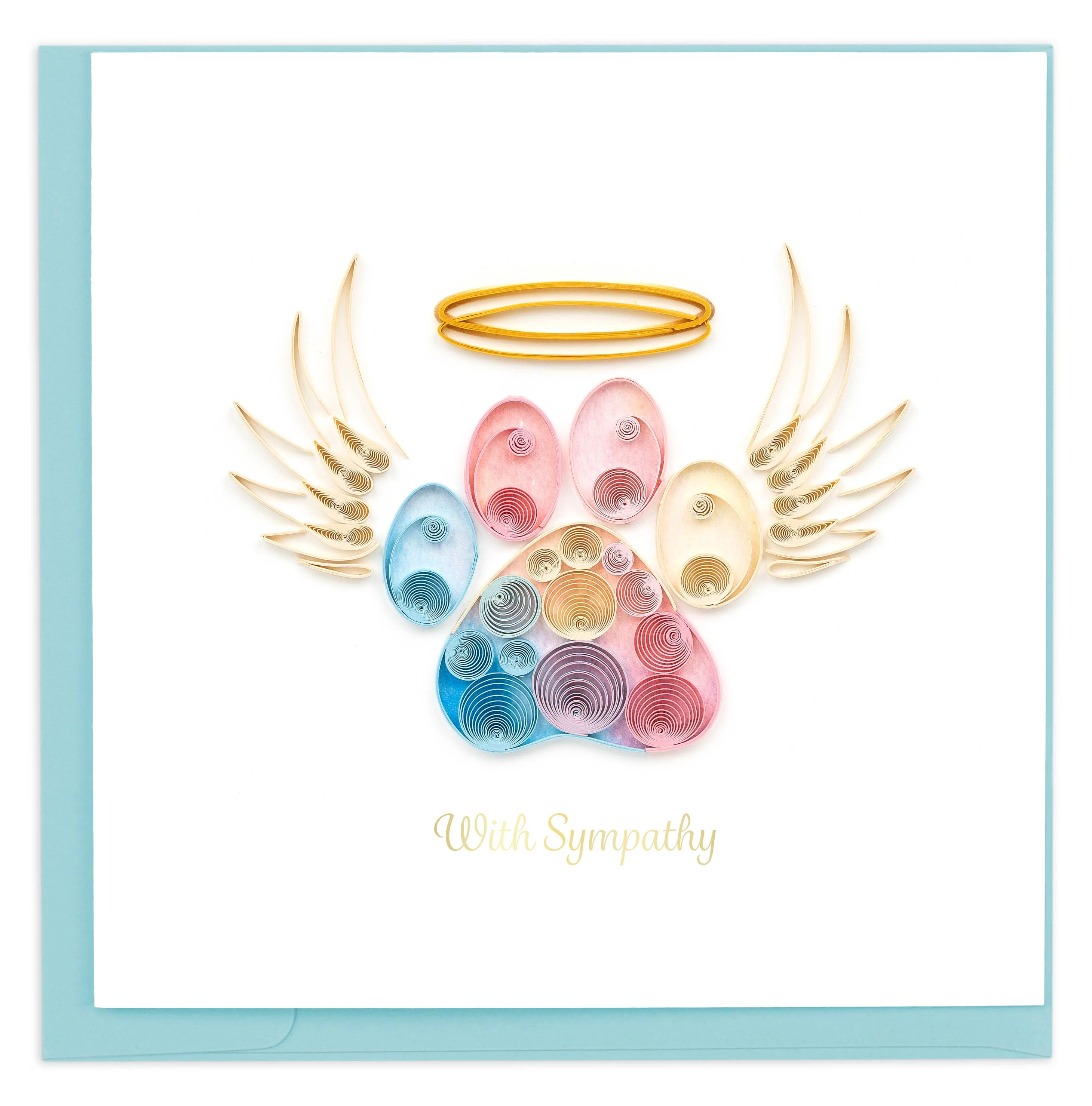 Quilled Dog Sympathy Greeting Card