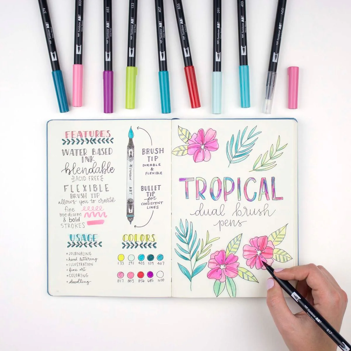 Tombow Dual Brush Marker - Tropical Palette - Image 5
