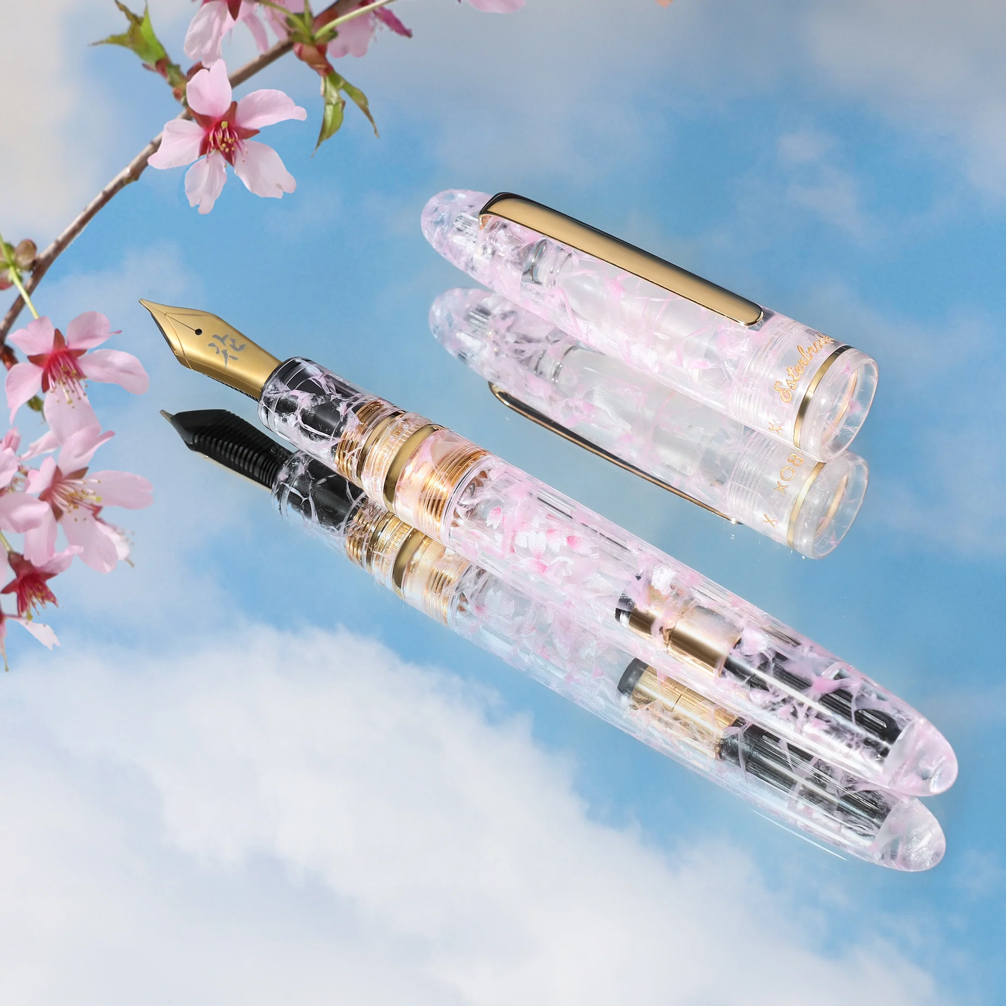 Esterbrook x BUNGUBOX Estie Fountain Pen - Kachofugetsu Flower (Special Edition) - Image 4