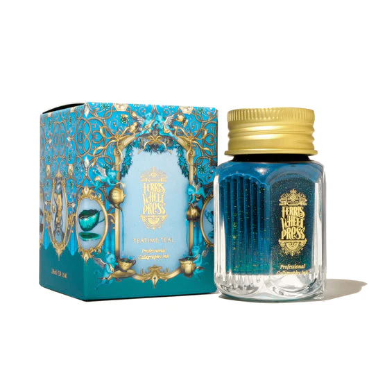 Ferris Wheel Press Teatime Teal - 28ml Calligraphy Bottled Ink - Image 2