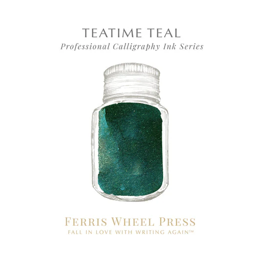 Ferris Wheel Press Teatime Teal - 28ml Calligraphy Bottled Ink - Image 3