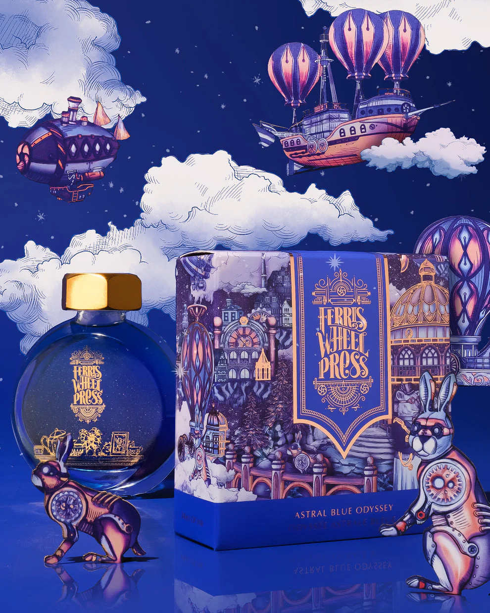 Ferris Wheel Press - Astral Blue Odyssey - 38ml Bottled Ink - Image 7