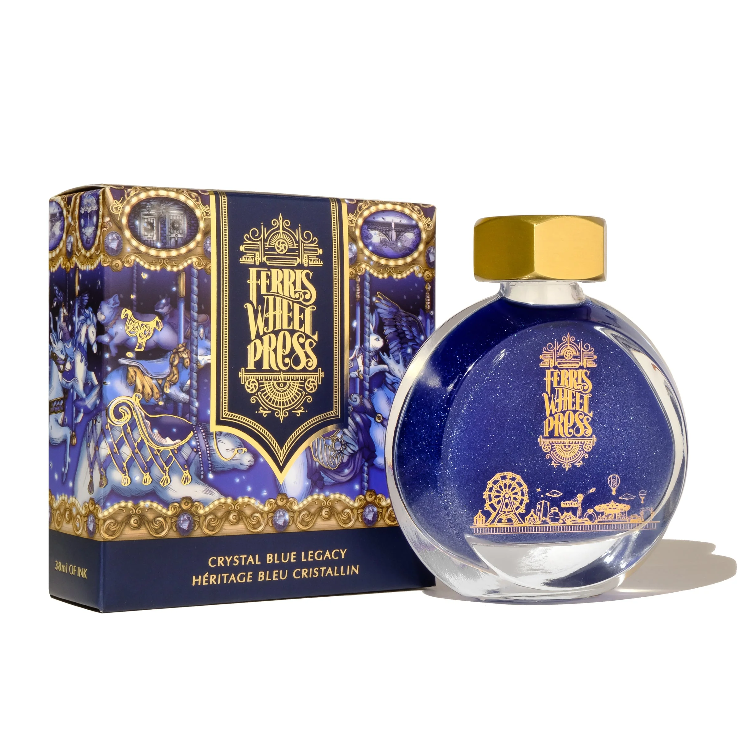 Ferris Wheel Press Crystal Blue Legacy - 38ml bottled Ink - Image 2