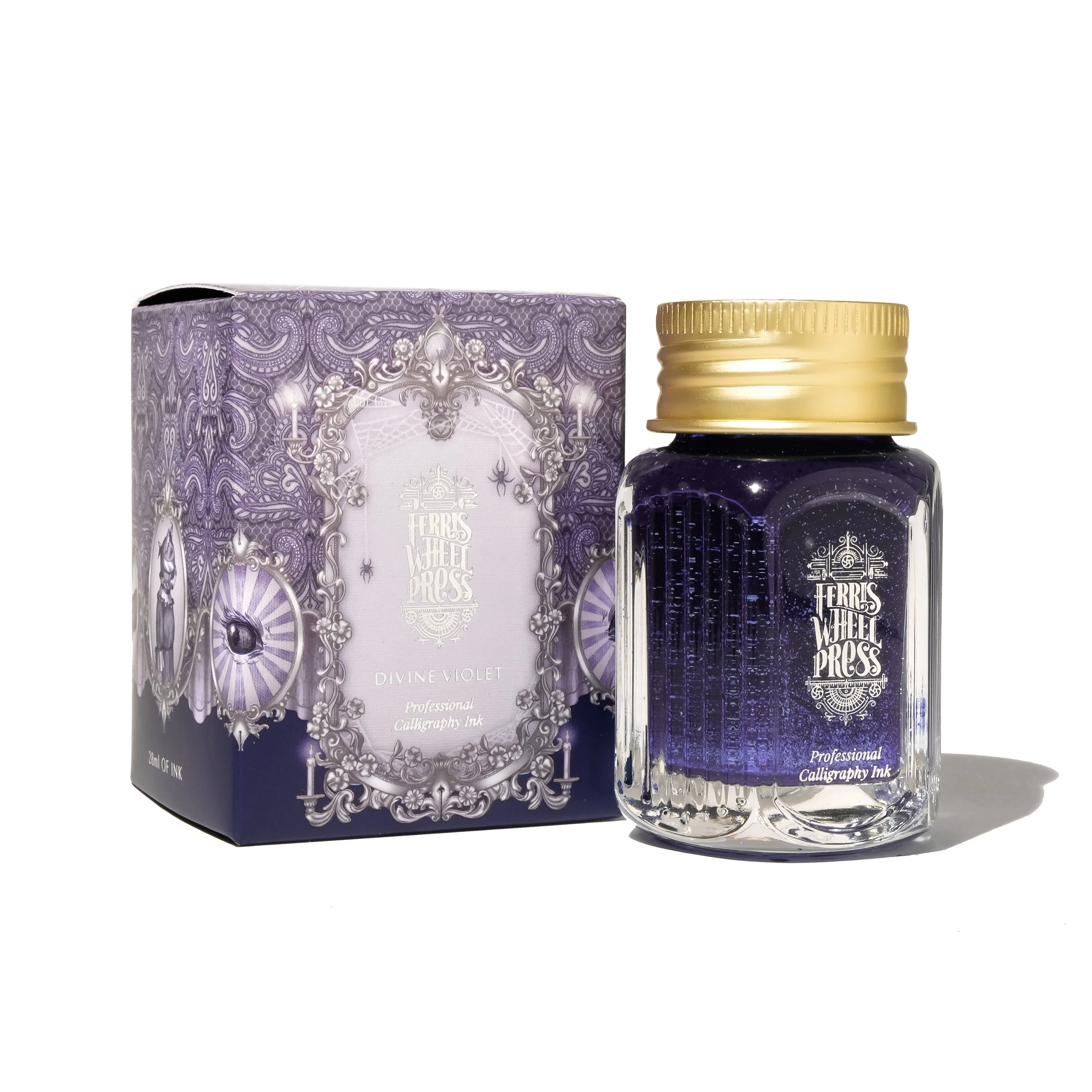 Ferris Wheel Press Divine Violet - 28ml Calligraphy Bottled Ink - Image 2