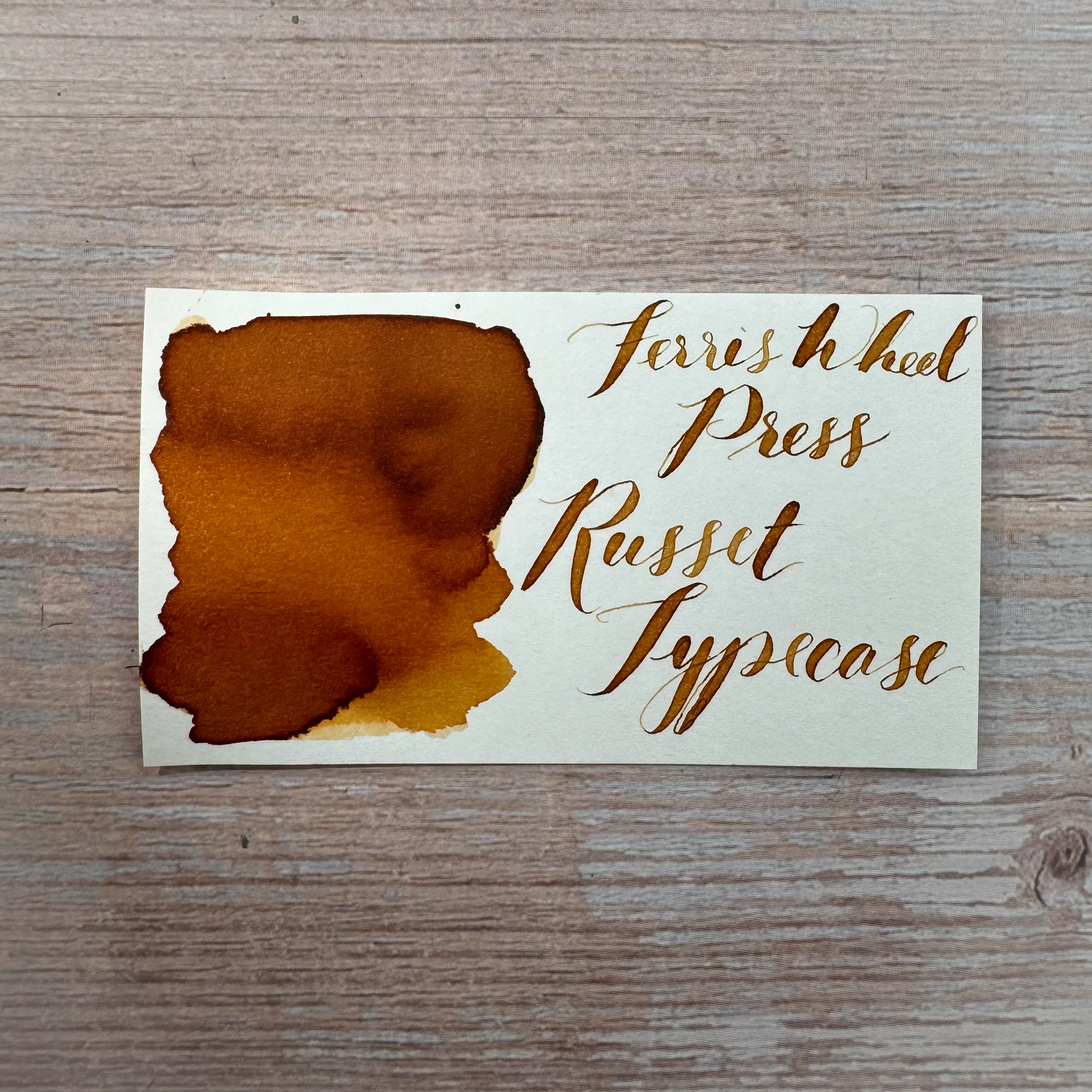 Ferris Wheel Press Russet Typecase - 38ml Bottled Ink