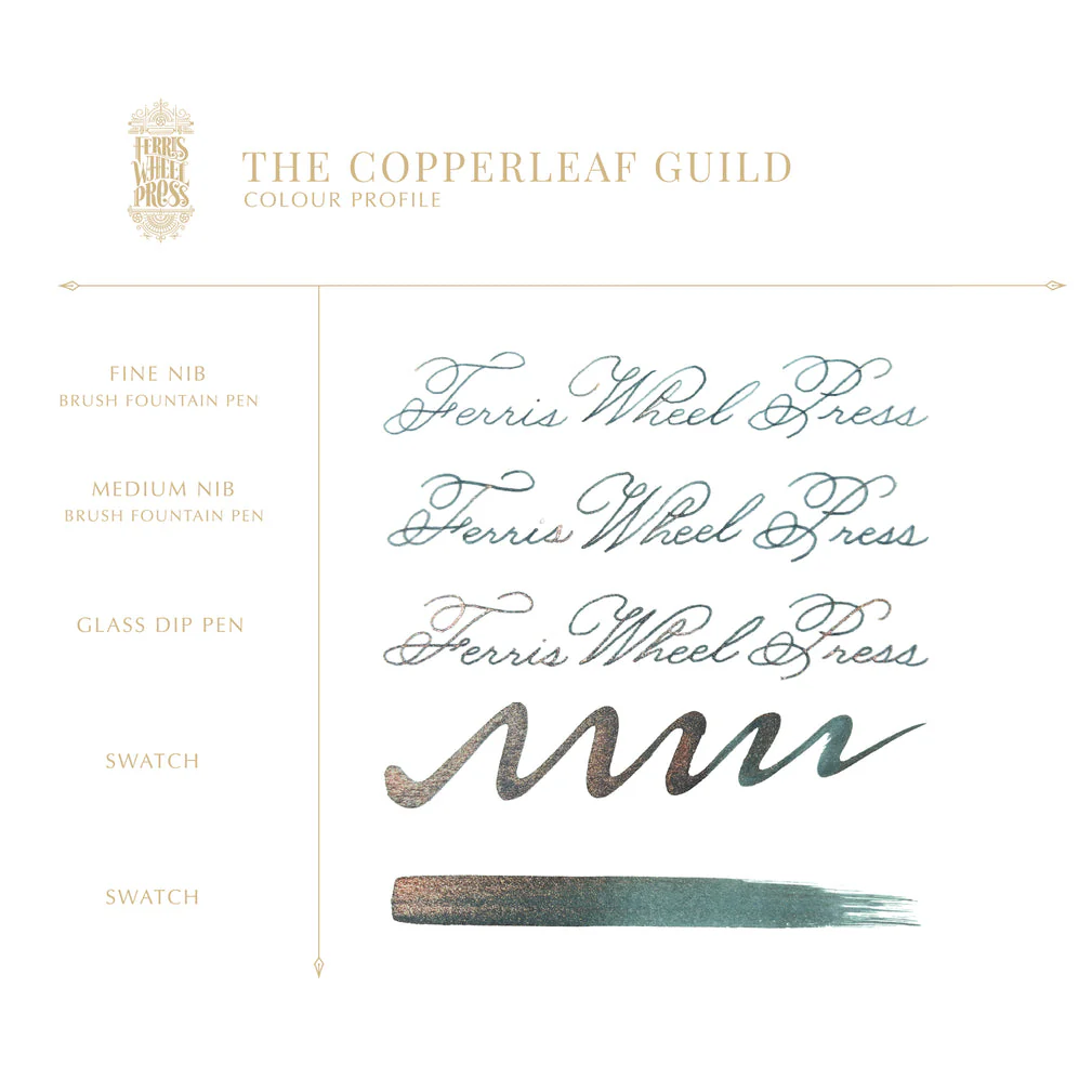 Ferris Wheel Press The Book of Knights Series - Copperleaf Guild - 20ml Bottled Ink - Image 5