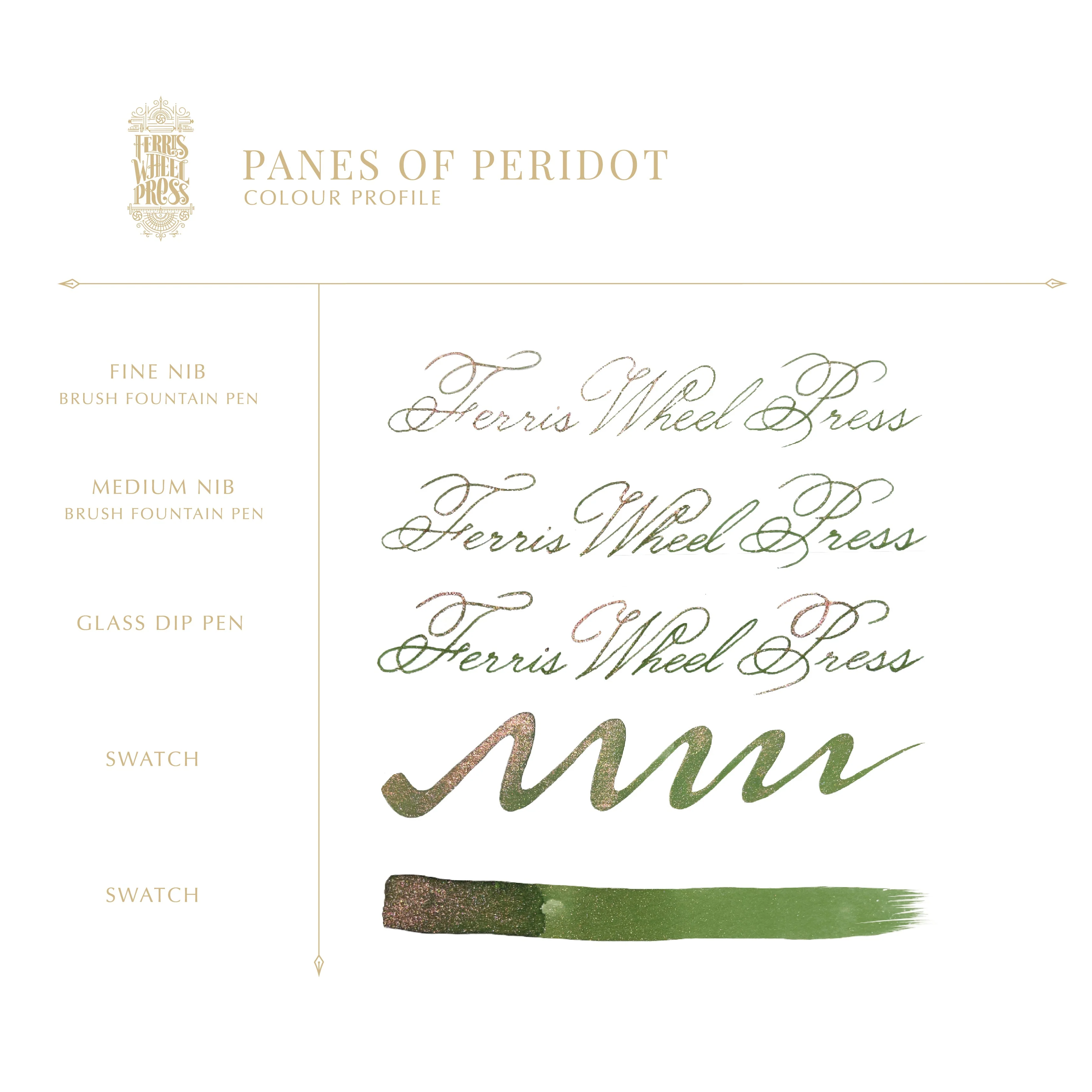Ferris Wheel Press The Book of Knights Series - Panes of Peridot - 20ml Bottled Ink - Image 11