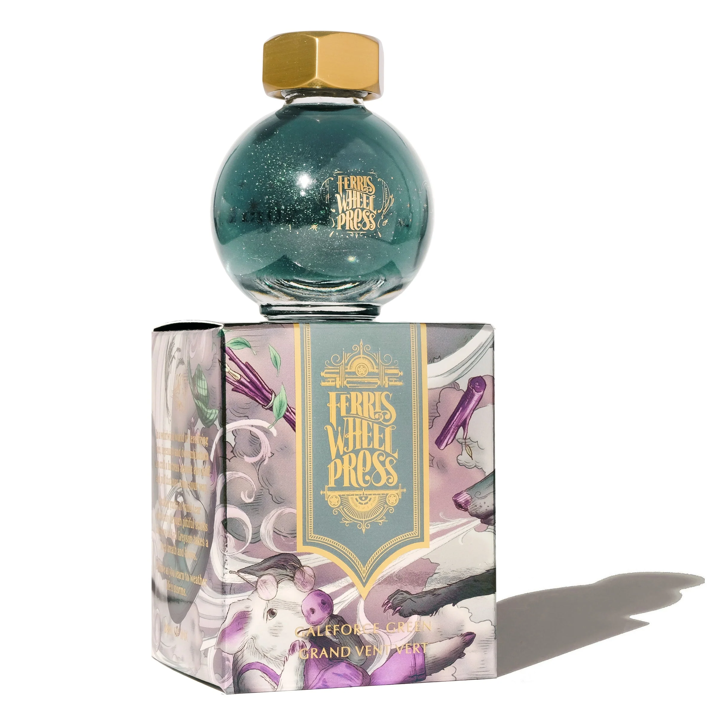 Ferris Wheel Press The Three Little Pigs - Galeforce Green - 20ml bottled Ink (Special Edition) - Image 2