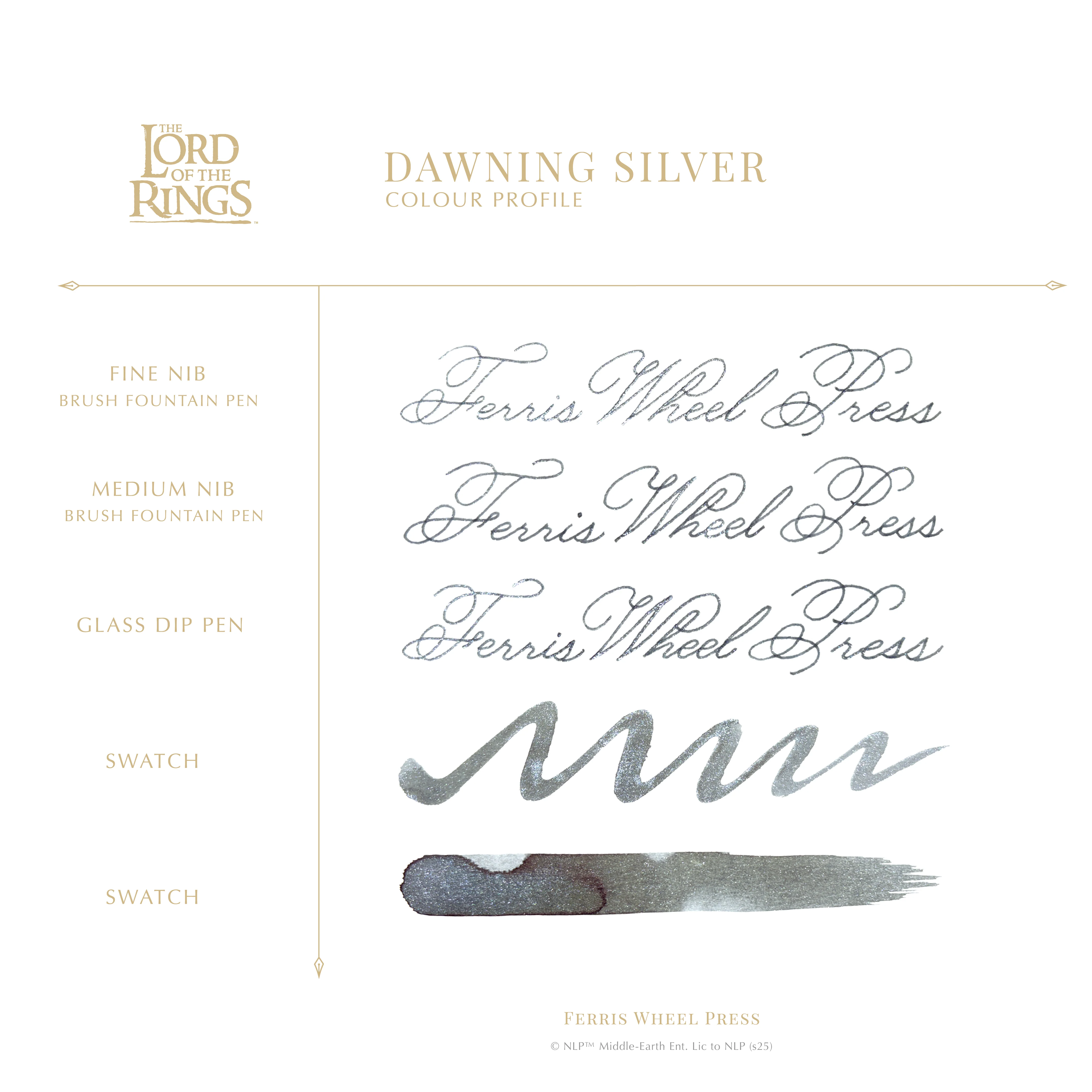 Ferris Wheel Press x Lord of The Rings - Dawning Silver Bottled Ink (Special Edition) - Image 7