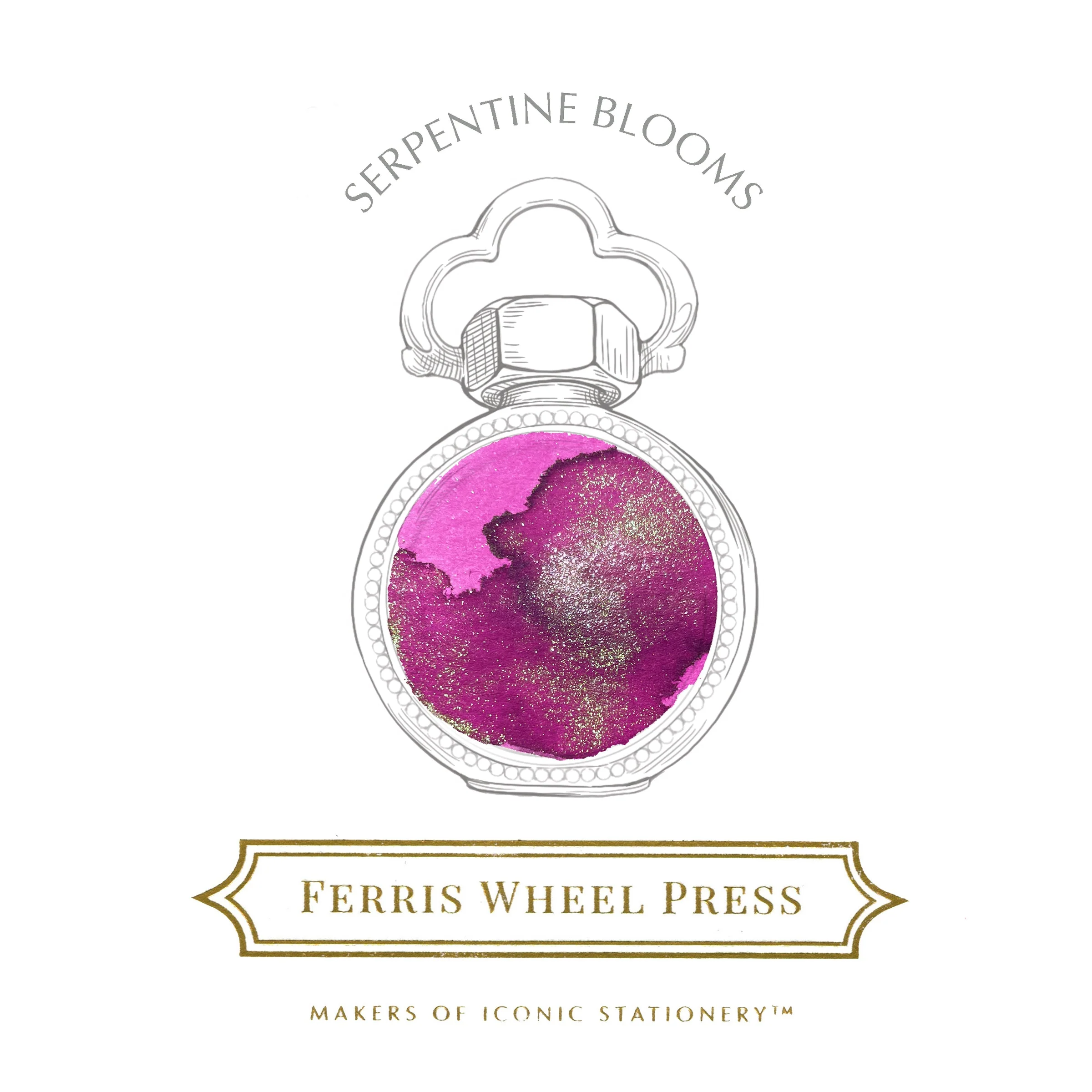 Ferris Wheel Press Year of the Snake - Serpentine Blooms - 38ml Bottled Ink - Image 3