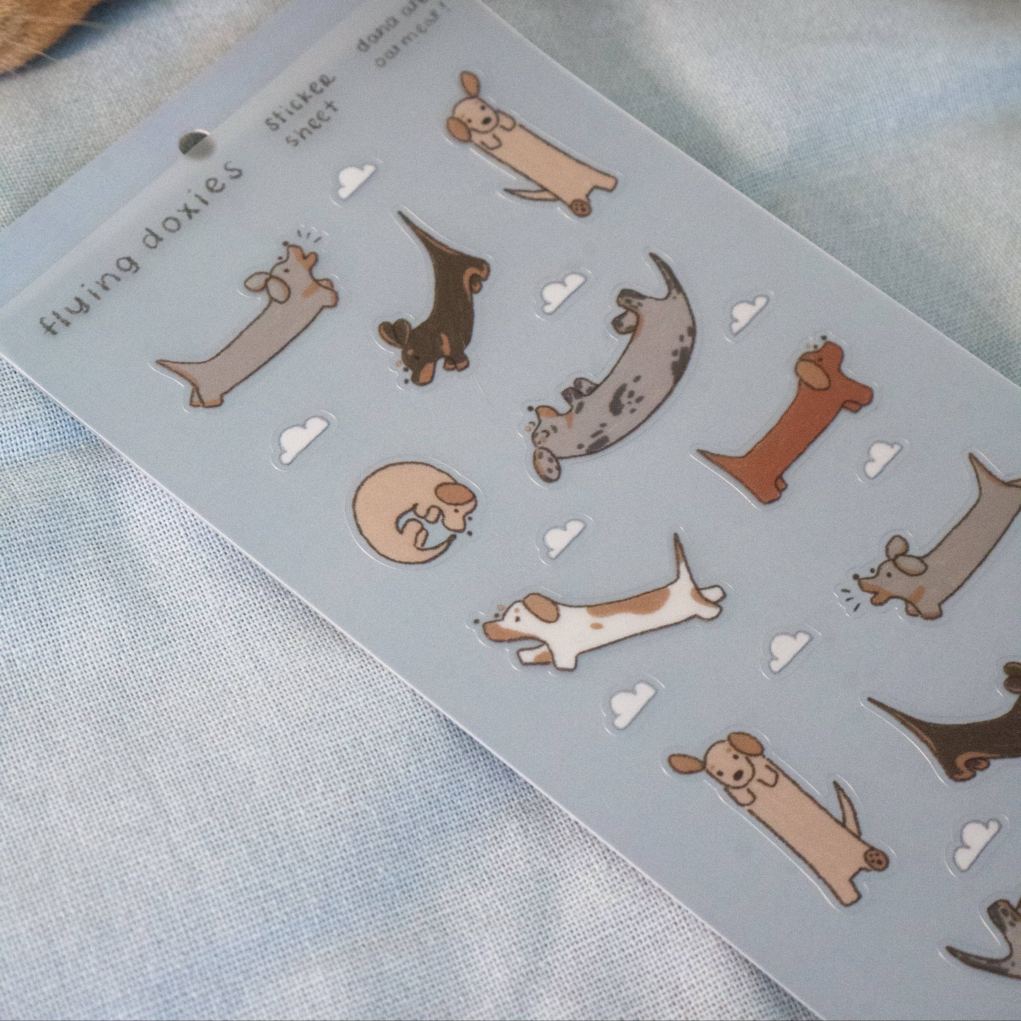 dana ate oatmeal! Flying Doxies PET Sticker Sheet
